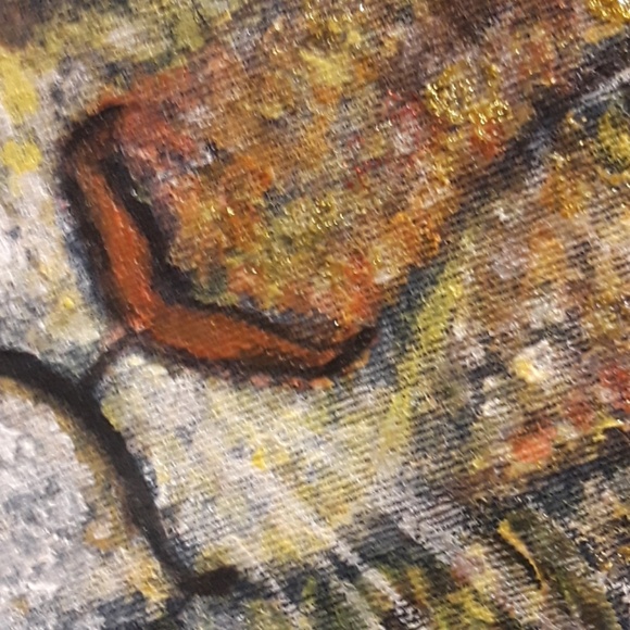 Women's handpainted lion denim jacket - Picture 3 of 5